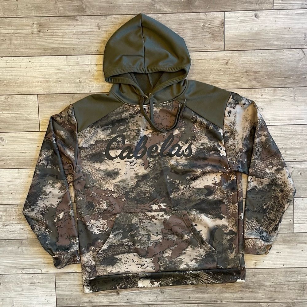 Cabela's Camouflage Hoodie - Green and Brown
